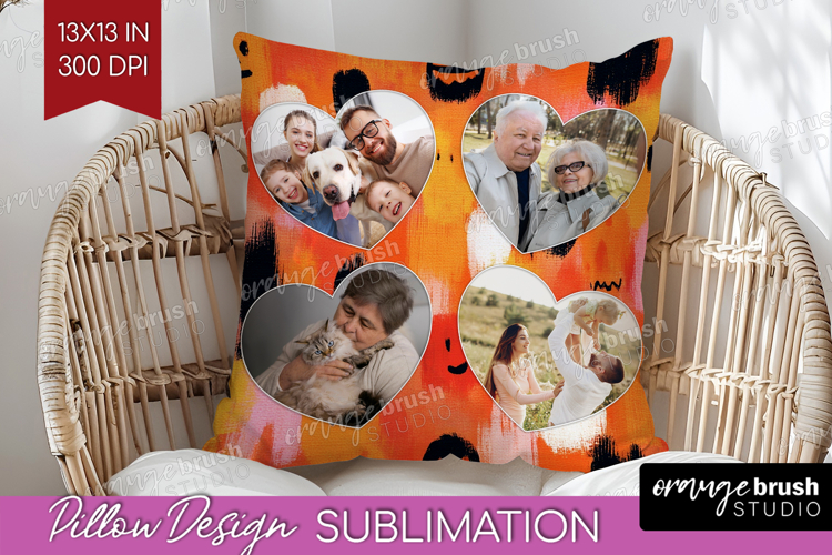Halloween Photo Pillow PNG - Brush Stroke Picture Frame
