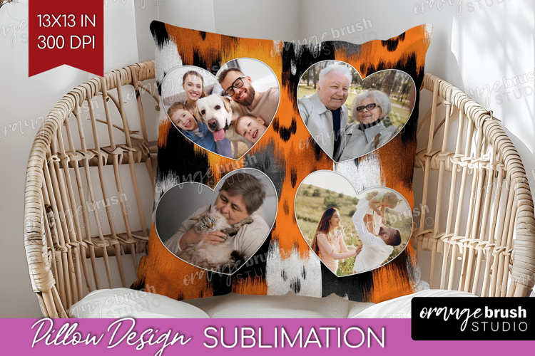 Halloween Photo Pillow PNG - Brush Stroke Picture Frame