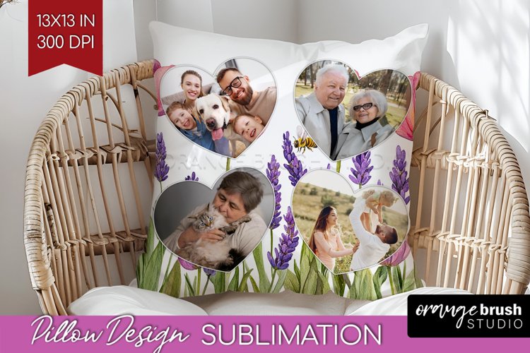 Wildflowers Photo Pillow PNG - Floral Picture Frame Pillow