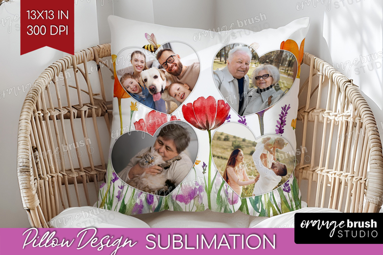 Wildflowers Photo Pillow PNG - Summer Flowers Picture Frame example image 1