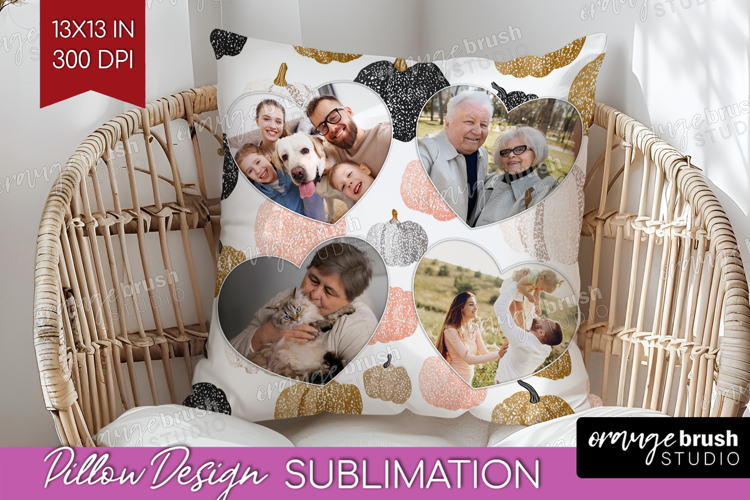 Pumpkun Photo Pillow PNG - Fall Picture Frame Pillow Cover