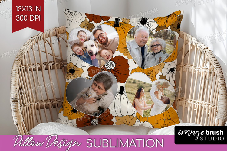Pumpkun Photo Pillow PNG - Fall Picture Frame Pillow Cover