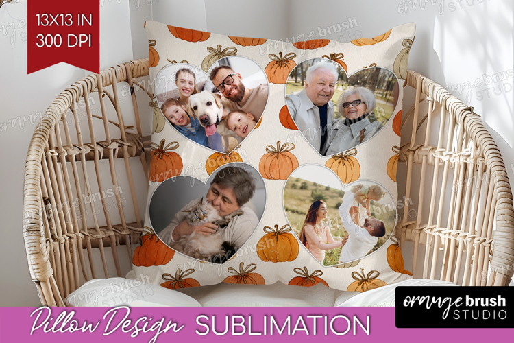 Pumpkun Photo Pillow PNG - Fall Picture Frame Pillow Cover