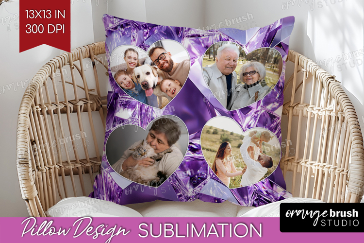 Gem Texture Photo Pillow PNG - Gemstone Picture Frame Pillow