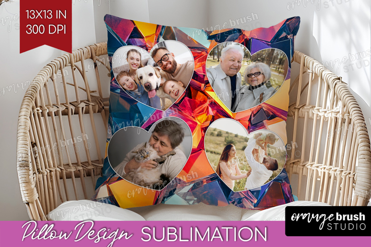 Gem Texture Photo Pillow PNG - Gemstone Picture Frame Pillow