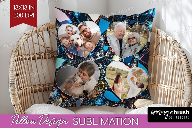 Gem Texture Photo Pillow PNG - Gemstone Picture Frame Pillow