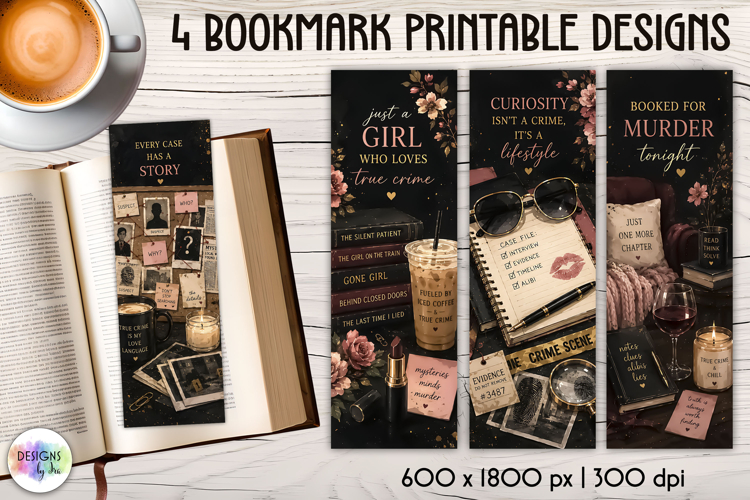 True Crime, Mystery and Detective Printable Bookmarks