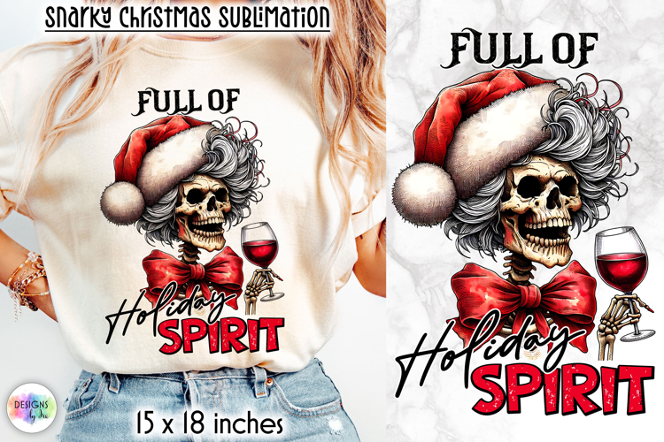Christmas Skull Snarky Sublimation, Funny Dark Santa PNG