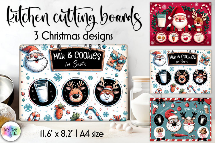 Christmas Treat Board Sublimation, Santas Tray PNG