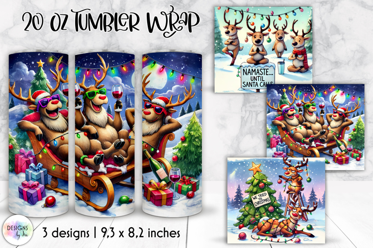 Funny Christmas Tumbler Wrap, Sarcastic Christmas Tumbler
