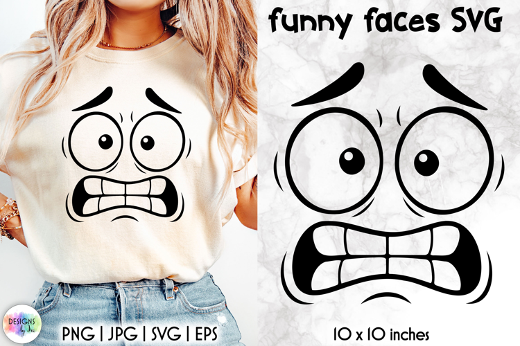 Funny Smiley Face SVG, Sarcastic Cartoon Face Expression PNG