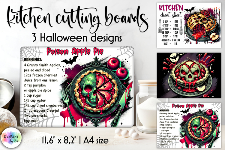 Halloween Cutting Boards Designs, Kitchen Conversion Charts