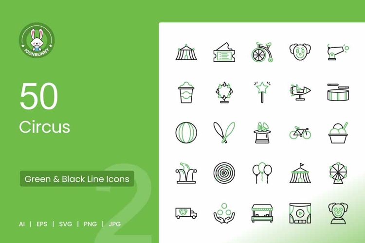 Circus Green & Black Icons