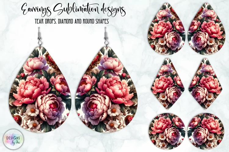 Baroque Flowers Earrings Design, Vintage Floral Earrings