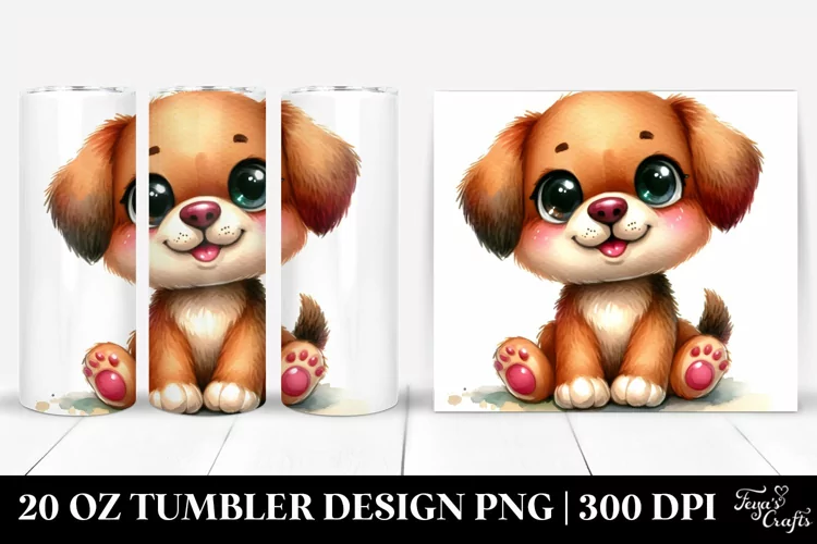 Smiling Plush Dog | 20 Oz Tumbler