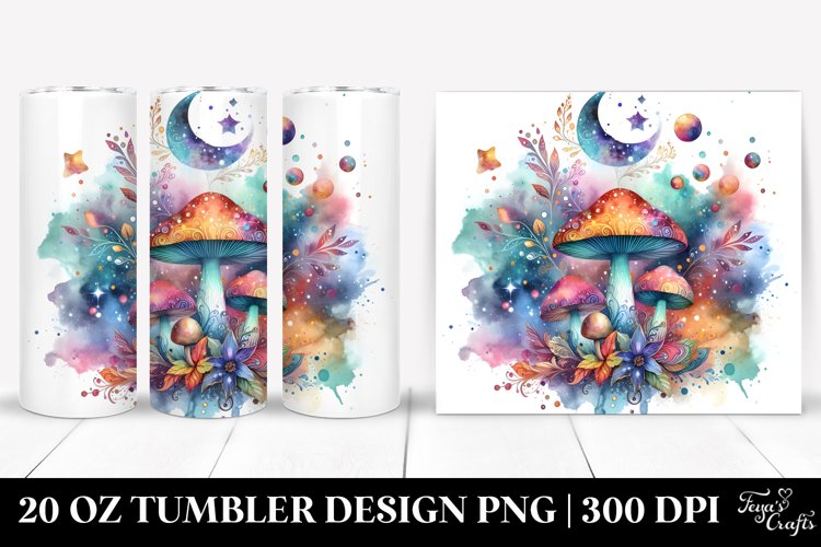 Magical Celestial Mushroom | 20 Oz Tumbler example image 1