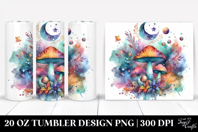 Magical Celestial Mushroom | 20 Oz Tumbler