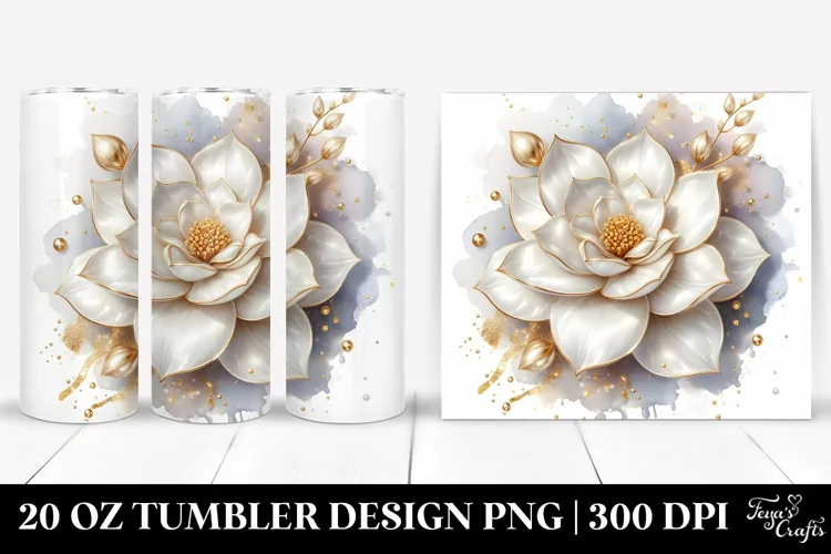 Shiny Gardenia Splash Tumbler
