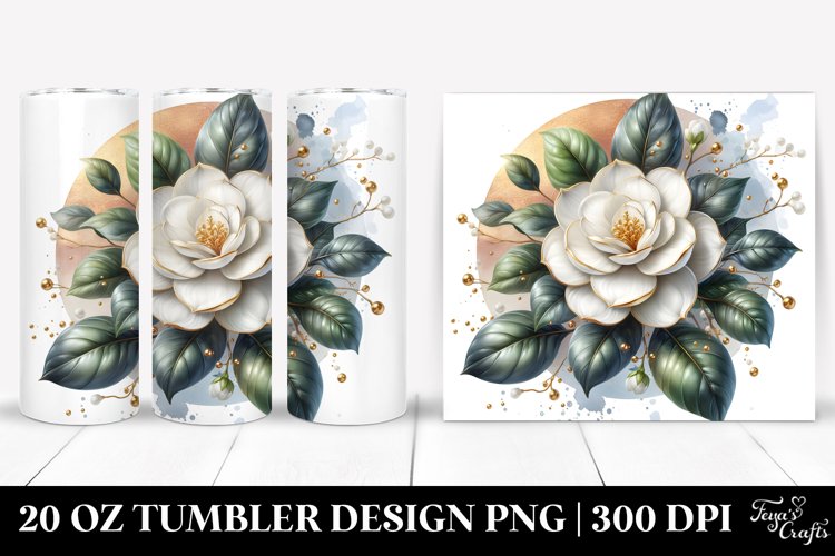 Shiny Gardenia Splash Tumbler example image 1