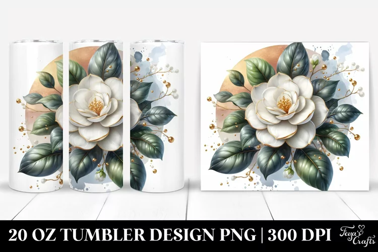 Shiny Gardenia Splash Tumbler