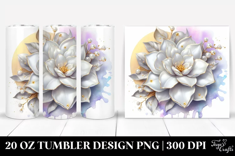 Shiny Gardenia Splash Tumbler
