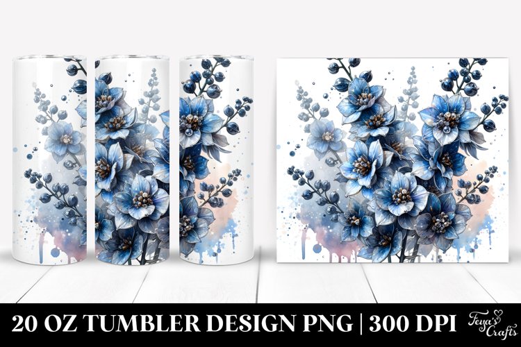 Glossy Delphinium Tumbler example image 1