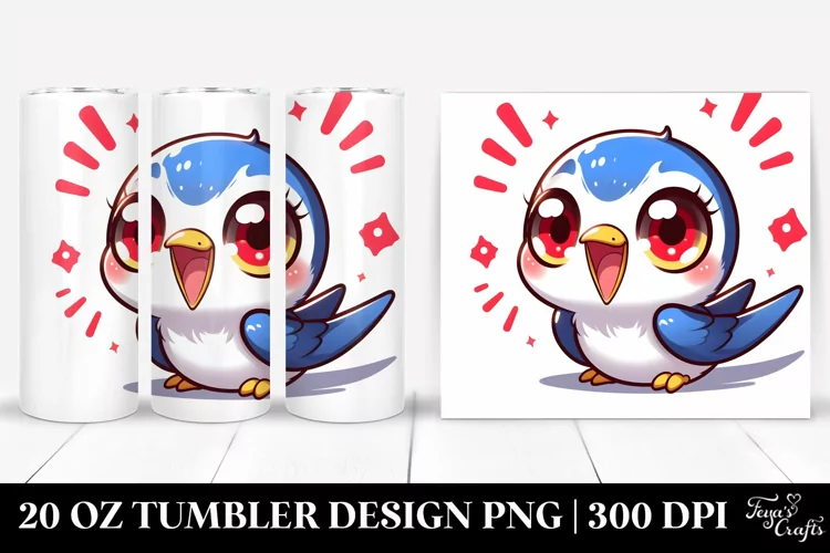 Colorful Swallow Cartoon | 20 Oz Tumbler