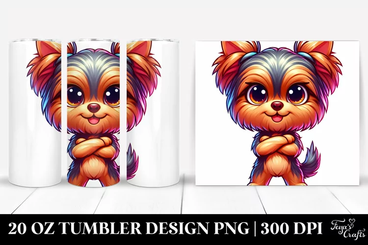 Funny Cartoon Baby Yorkshire Terrier|20 Oz Tumbler