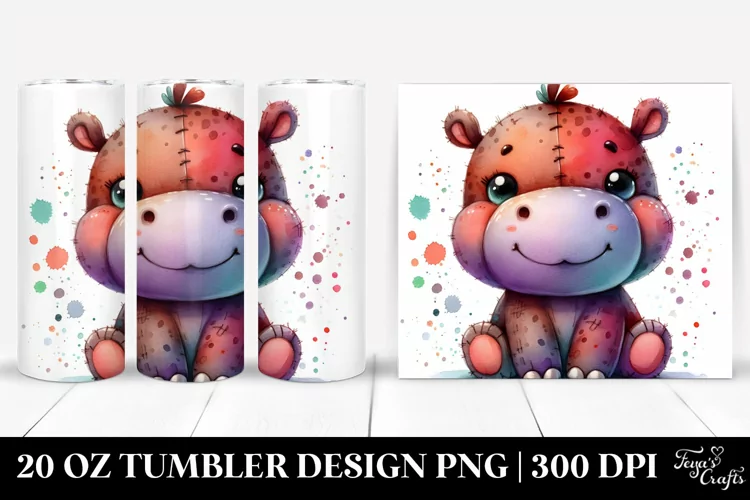 Colorful Baby Hippo|20 Oz Tumbler