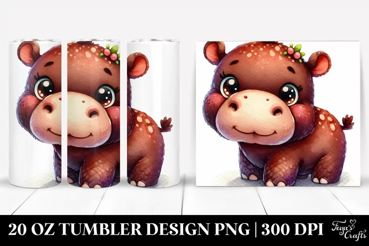 Colorful Baby Hippo|20 Oz Tumbler