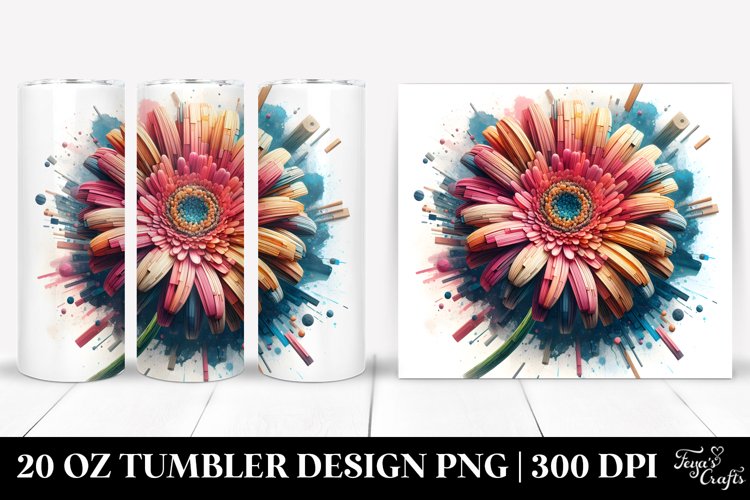 Stained Gerbera | 20 Oz Tumbler example image 1
