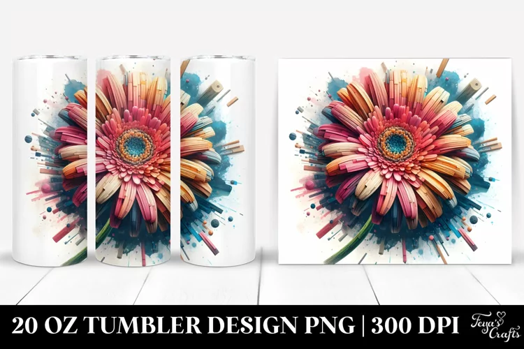 Stained Gerbera | 20 Oz Tumbler