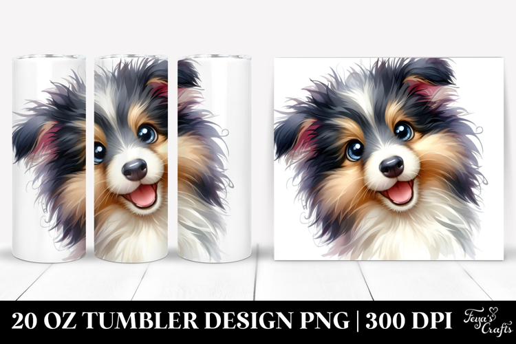 Watercolor Baby Collie, Trending 20 Oz Tumbler