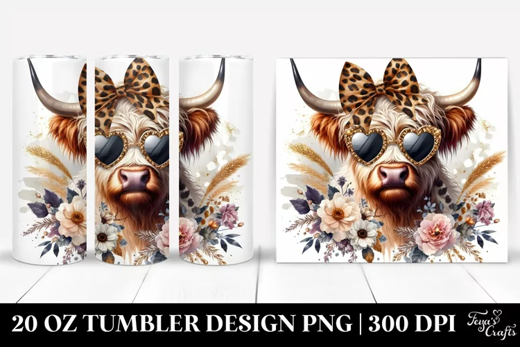 Elegant Highland Cow, High-Res 20 Oz Tumbler