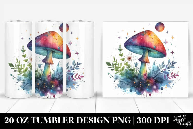 Colorful Magical Mushroom | 20 Oz Tumbler