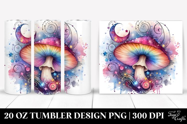Colorful Magical Mushroom | 20 Oz Tumbler example image 1