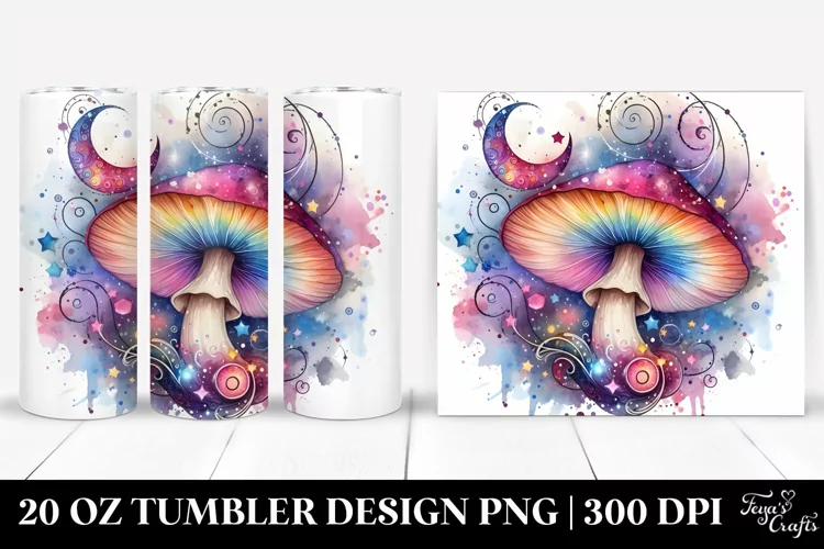 Colorful Magical Mushroom | 20 Oz Tumbler
