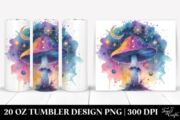Colorful Magical Mushroom | 20 Oz Tumbler example image 1