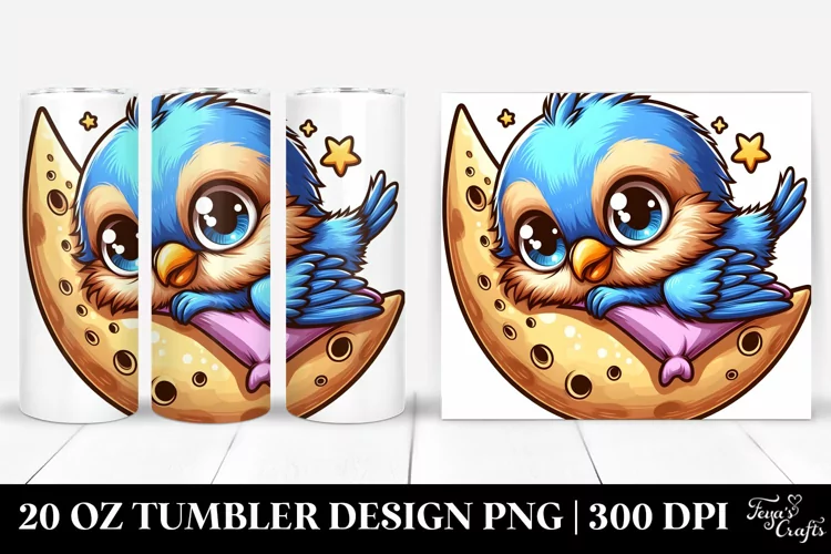 Colorful Cartoon Baby Sparrow | 20 Oz Tumbler