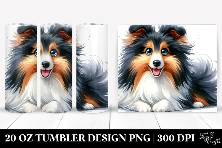 Happy Collie, 20 Oz Tumbler