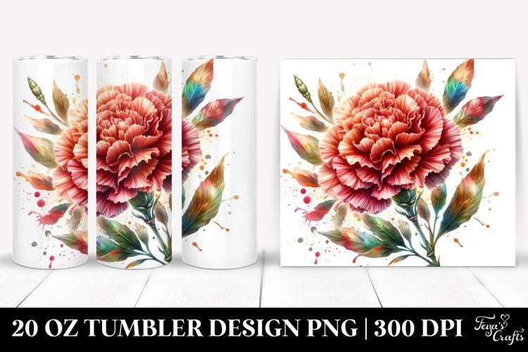 20 Oz Tumbler Sublimation | Shiny Material Watercolor