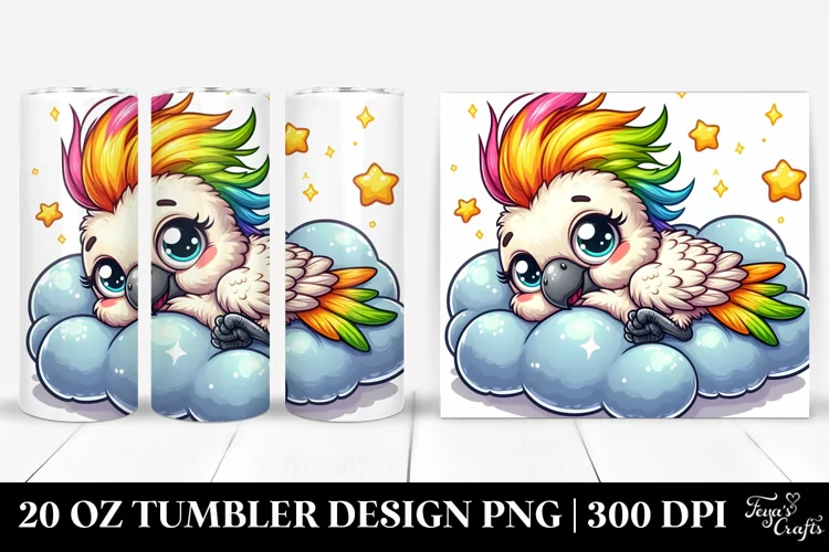 Colorful Baby Cockatoo Tumbler
