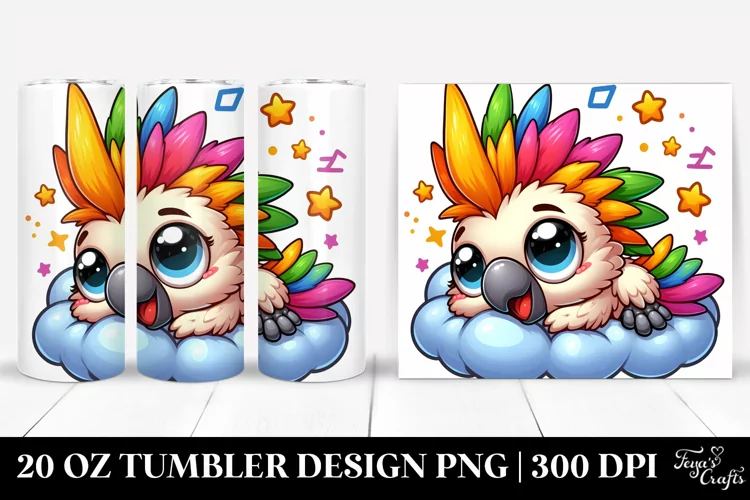 Colorful Baby Cockatoo Tumbler