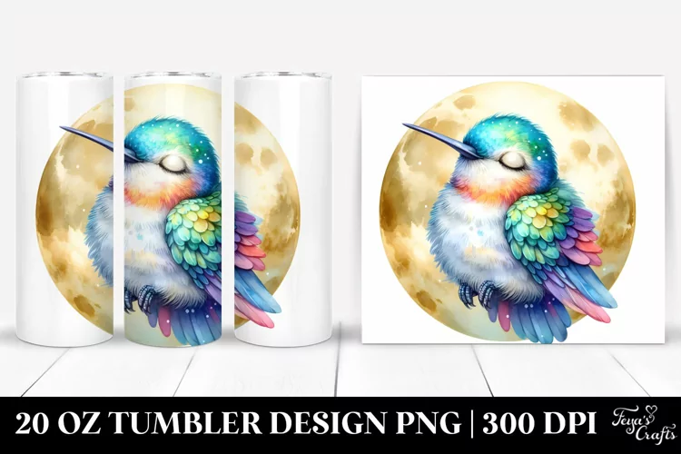 Colorful Baby Hummingbird Tumbler
