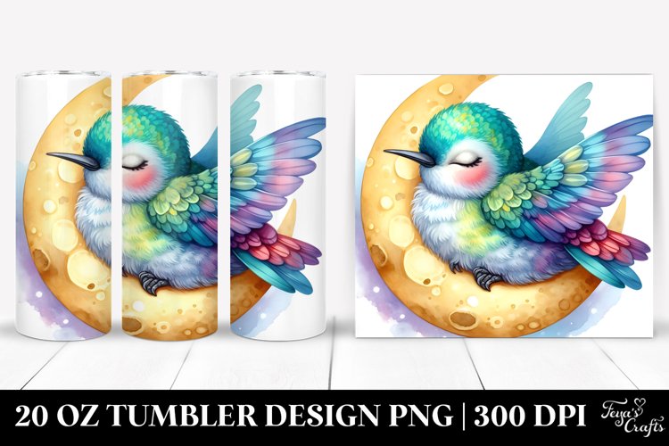 Colorful Baby Hummingbird Tumbler example image 1