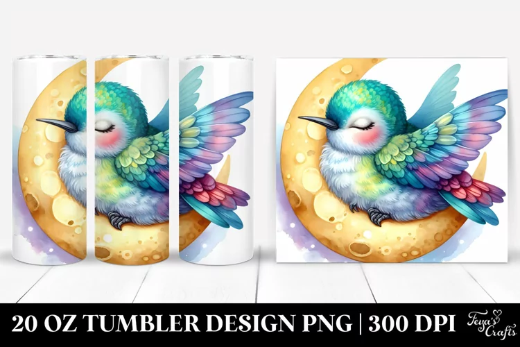 Colorful Baby Hummingbird Tumbler