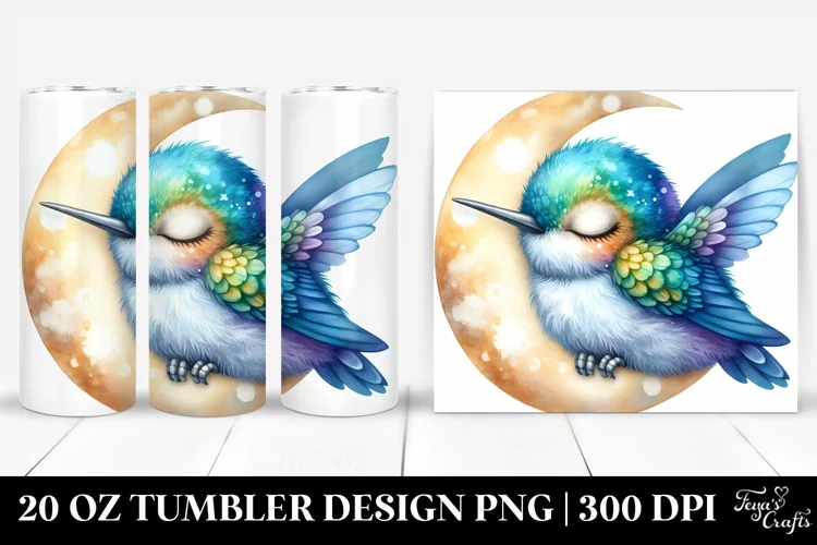 Colorful Baby Hummingbird Tumbler