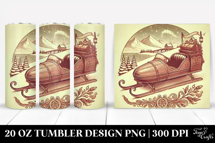 Retro Sled Image 20 Oz Tumbler