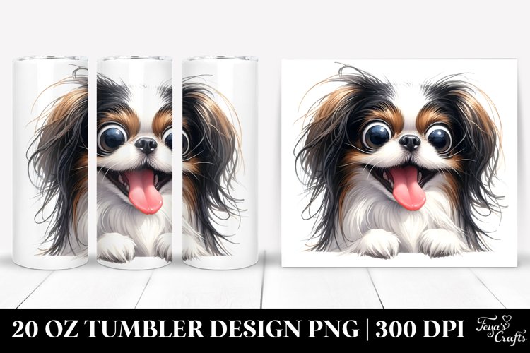 Crazy Japanese Chin Smiling | 20 oz Tumbler example image 1