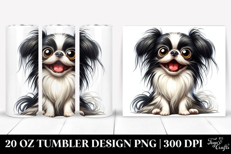Crazy Japanese Chin Smiling | 20 oz Tumbler example image 1